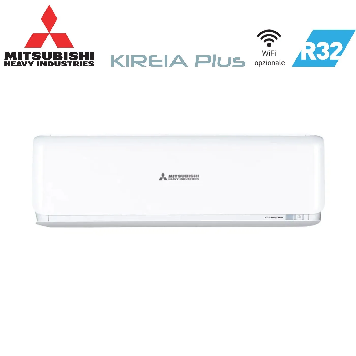 Climatizzatore Condizionatore Mitsubishi Heavy Industries Quadri Split Inverter serie KIREIA PLUS White 7 9 12 18 con SCM80ZS-W R-32 Wi-Fi Optional 7000 9000 12000 18000 Colore Bianco