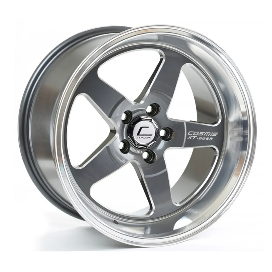 Cosmis Racing XT-005R Wheels (18x9) [Gunmetal w/ Machined Lip  25mm Offset] 5x114.3