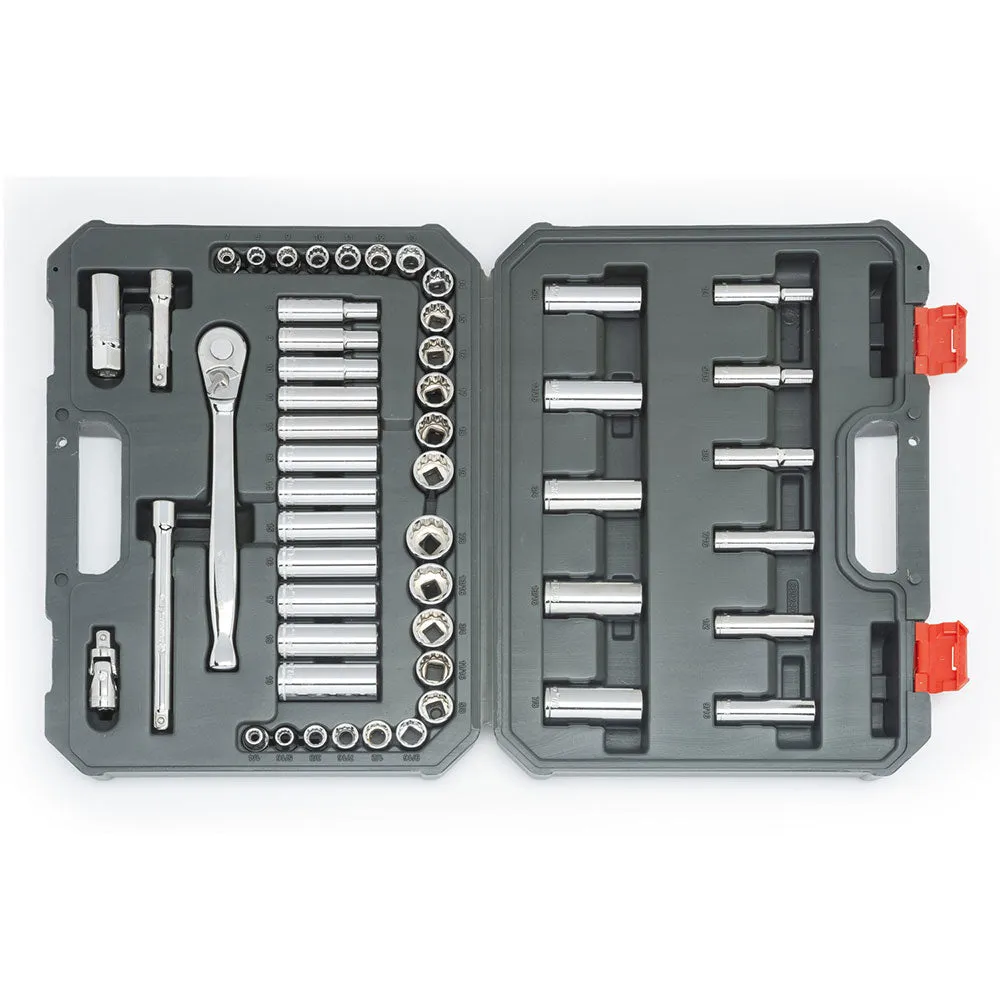 Crescent CSWS10N 52 Pc. 3/8 Dr 6 & 12 Pt  Std & Dp SAE/Met Mech Tool Set