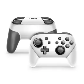 Crisp White Nintendo Switch Pro Controller Skin