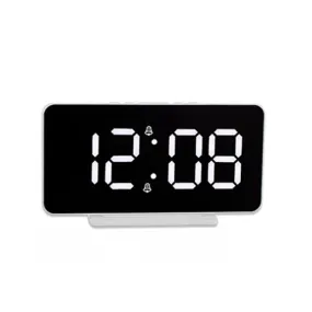 CRONY 0S-002 LED Clock Digital Clock Student Makeup Mirror Smart Electronic Bedside Alarm Clock Watch Calendar