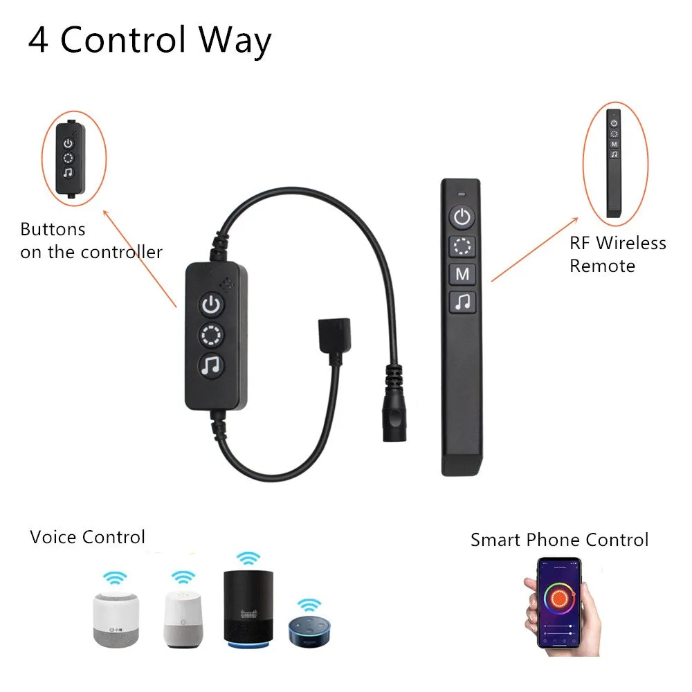 CROW WiFi RF Controller for RGB/RGBW LED Lights via Tuya, Compatible w/ Amazon Echo and Google Home