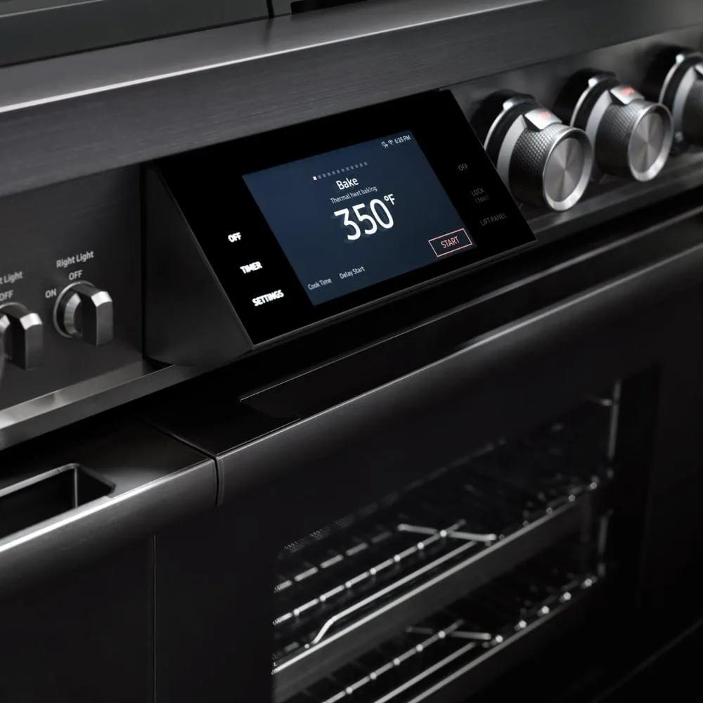 Dacor - 6.6 cu. ft  Dual Fuel Range in Black Stainless - DOP48M96DLM