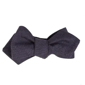 Deep Plum Diamond Point Bow Tie