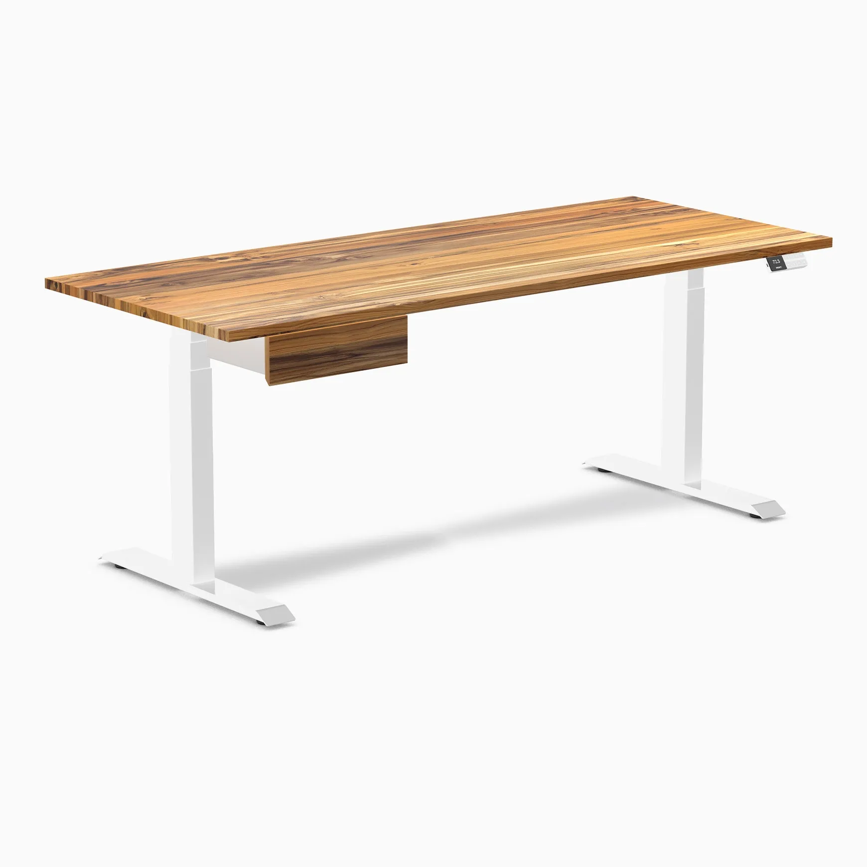 Desky Dual Hardwood Standing Desk With Drawer