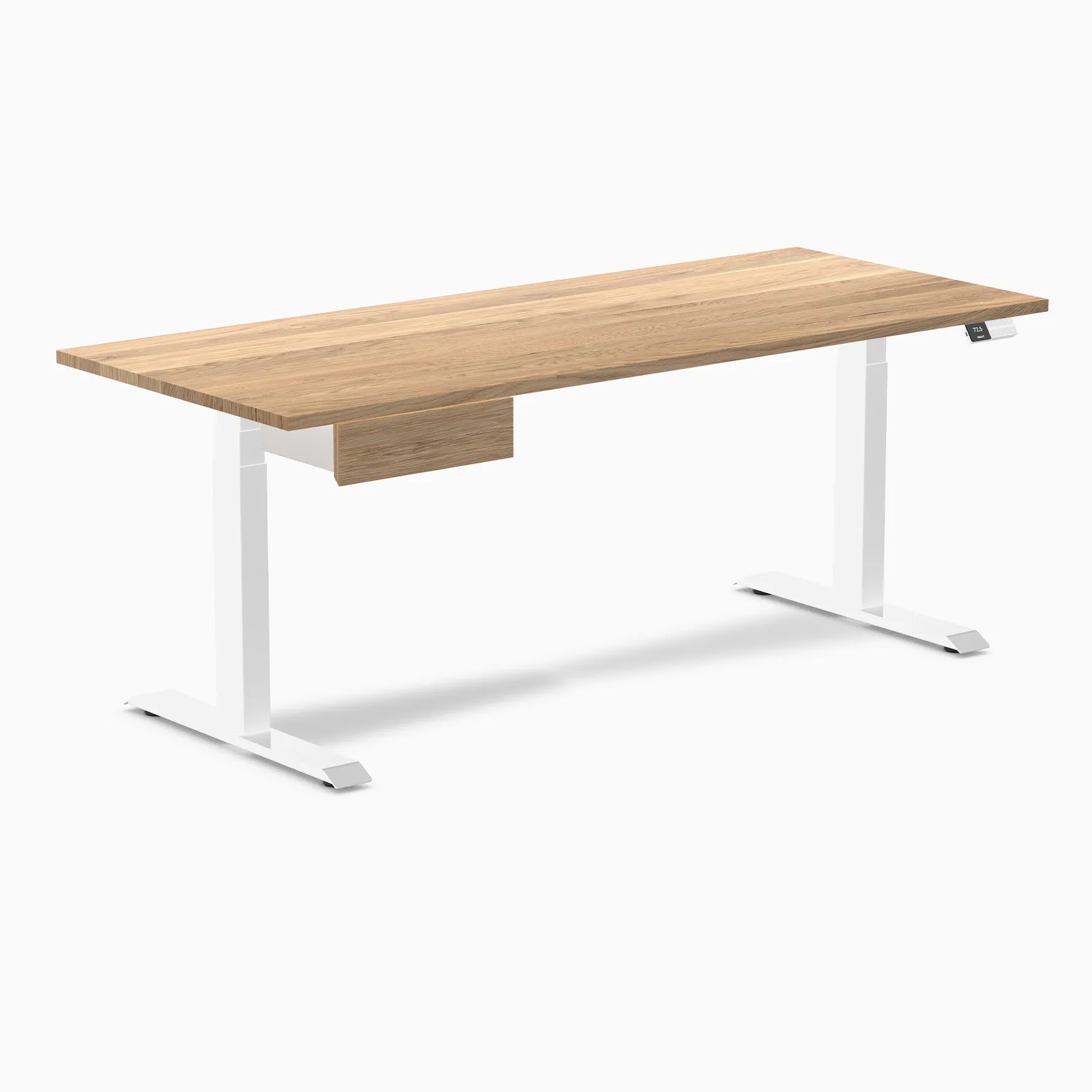 Desky Dual Hardwood Standing Desk With Drawer