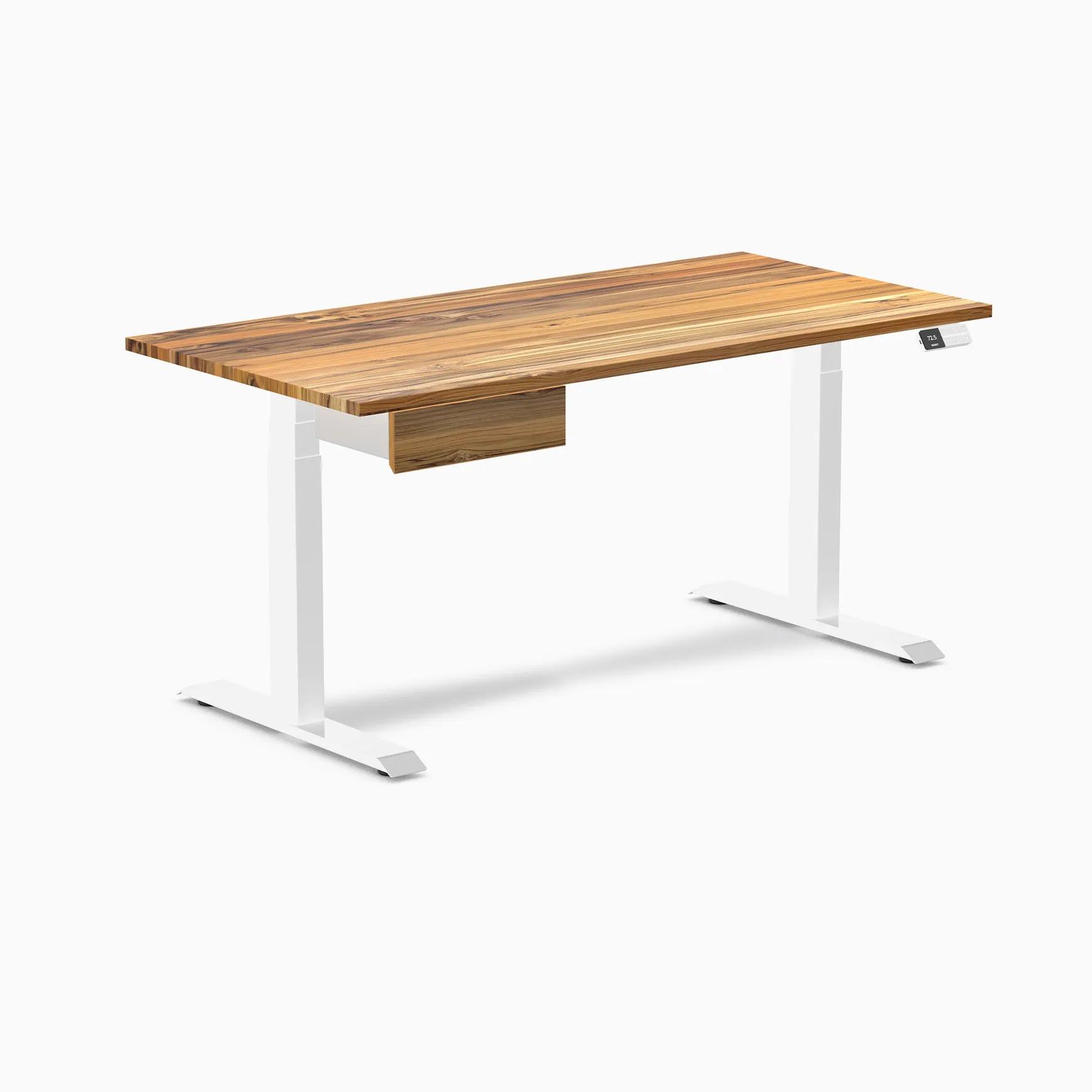 Desky Dual Hardwood Standing Desk With Drawer