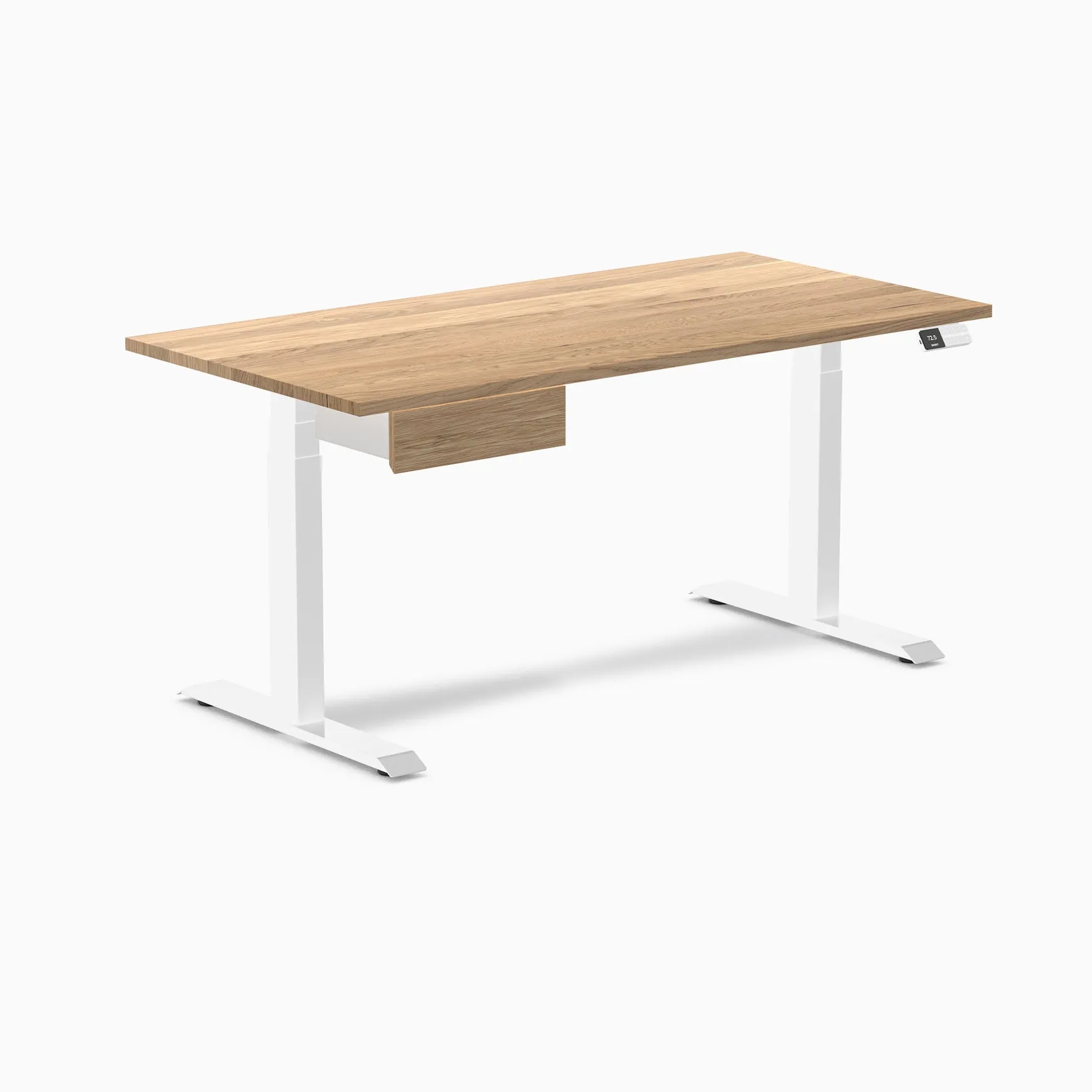 Desky Dual Hardwood Standing Desk With Drawer