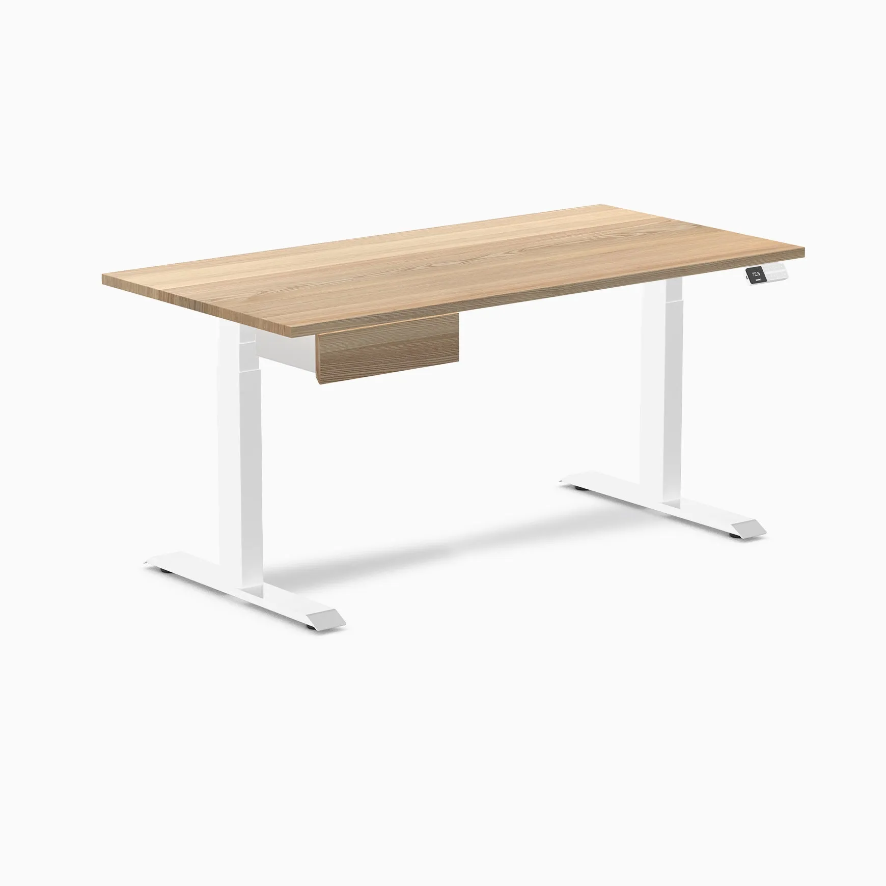 Desky Dual Hardwood Standing Desk With Drawer