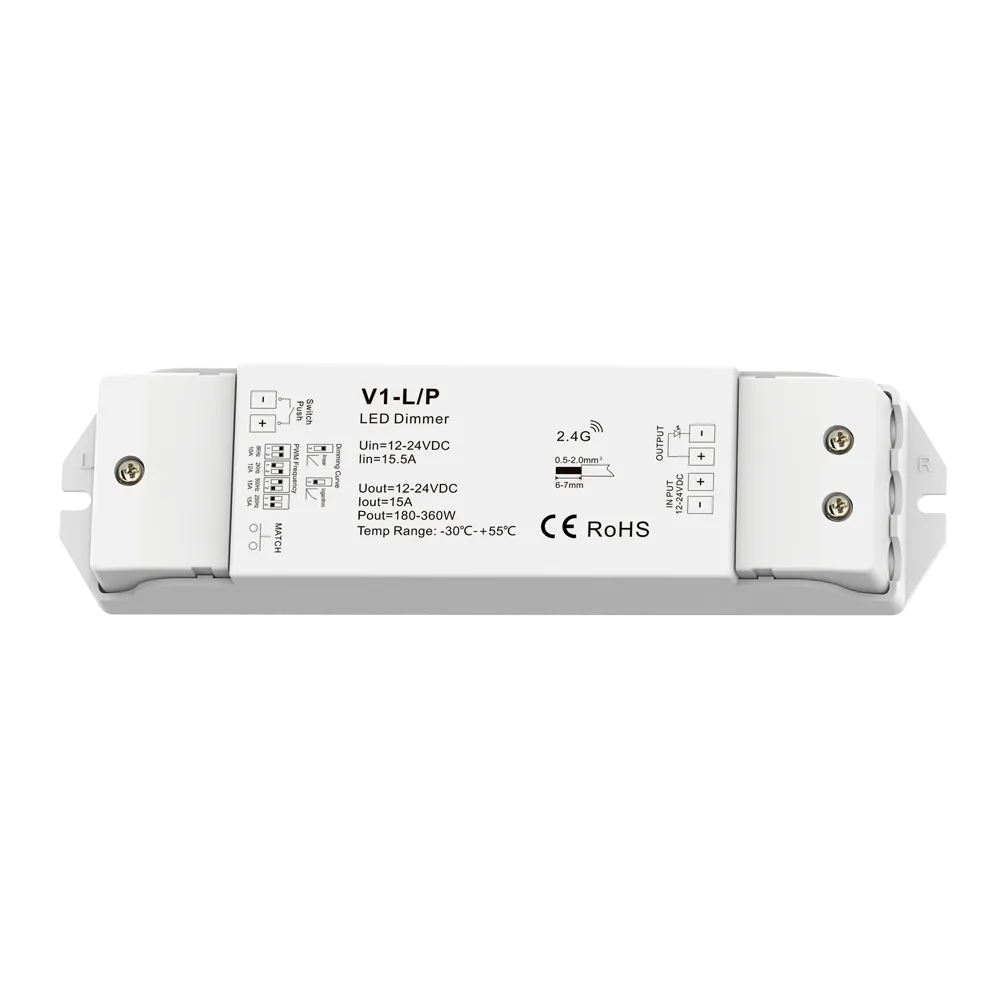 DIM Controller Dimmable 2.4GHz RF Touch Remote for Single Color LED DC12V 24V 36V Max 360W