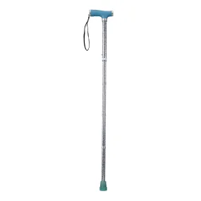 Drive Medical rtl10304lb Folding Cane with Glow Gel Grip Handle, Light Blue