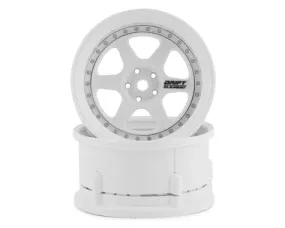 DS Racing Drift Element 6 Spoke Drift Wheels (Triple White) (2) (Adjustable Offset) w/12mm Hex