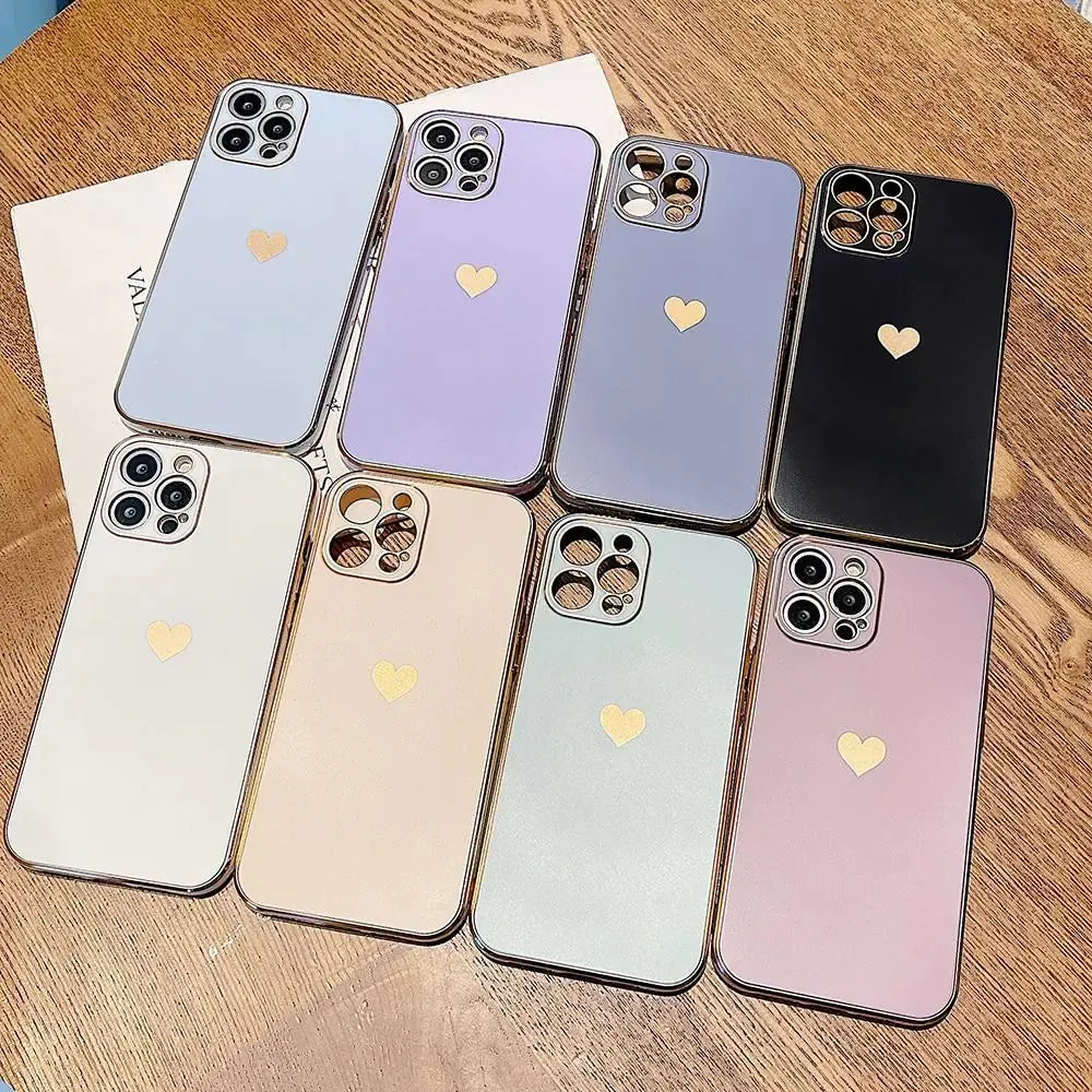 Electroplated Phone Heart Case