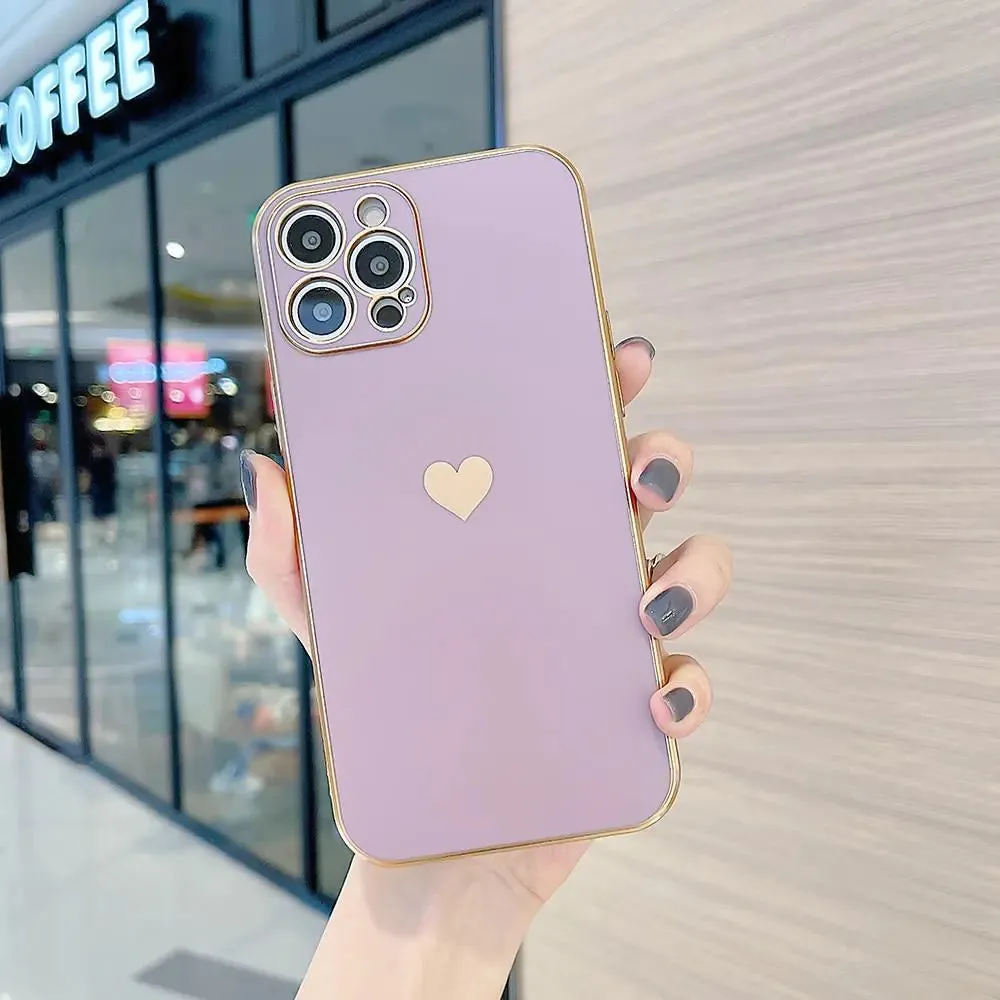 Electroplated Phone Heart Case