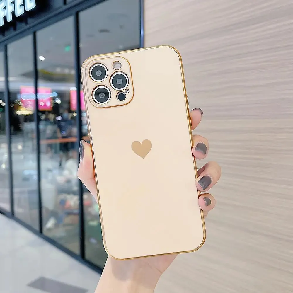 Electroplated Phone Heart Case