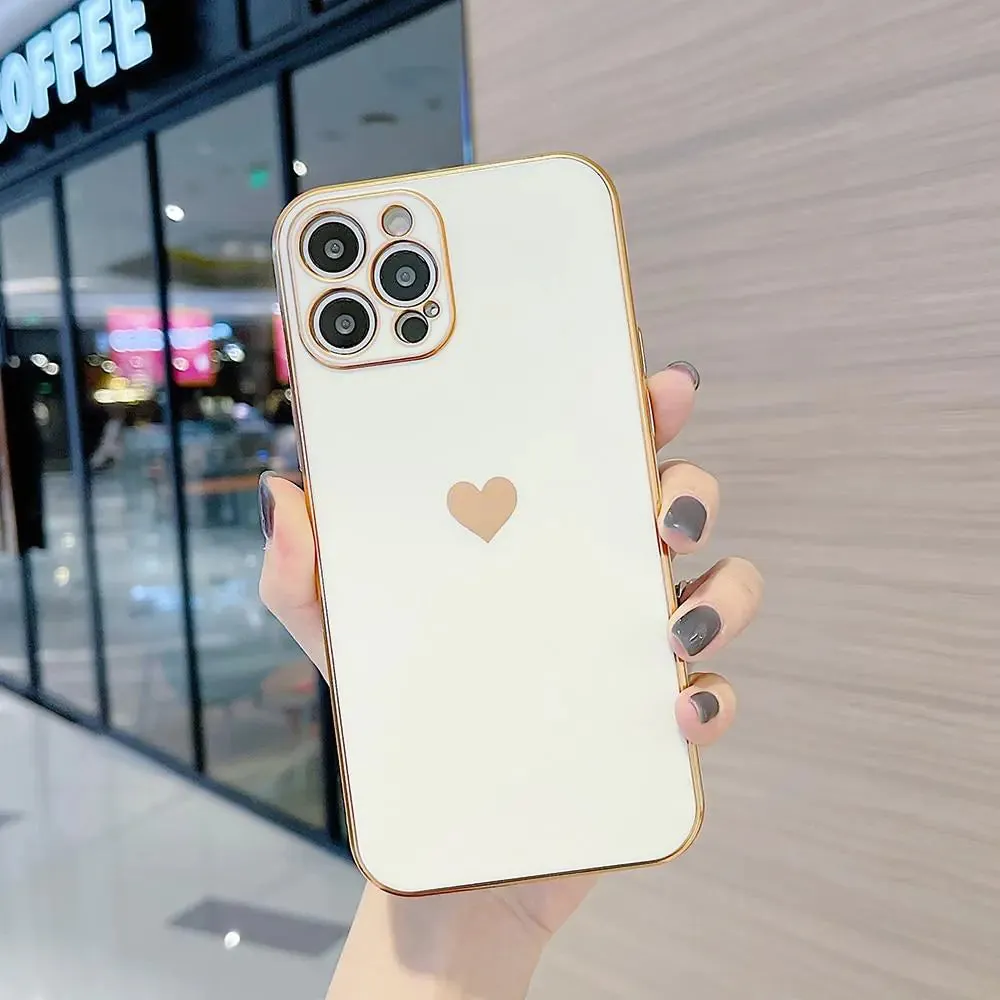 Electroplated Phone Heart Case