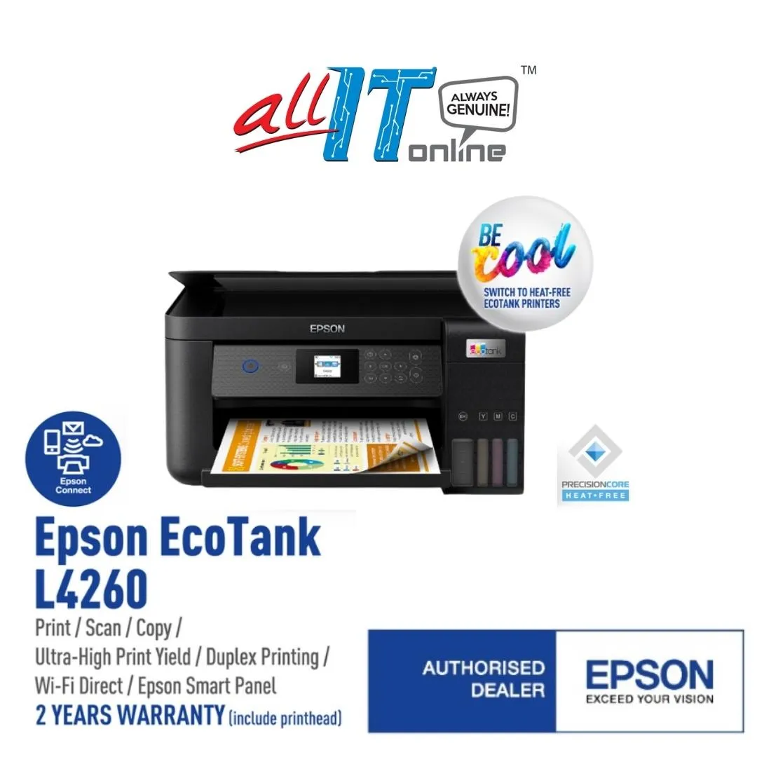 Epson EcoTank L4260 A4 Wi-Fi Duplex All-in-One Ink Tank Printer