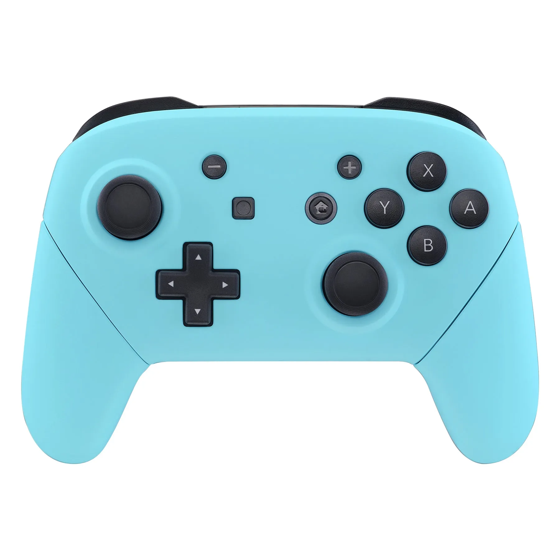 eXtremeRate Heaven Blue Faceplate Backplate Handles for Nintendo Switch Pro Controller, DIY Replacement Grip Housing Shell Cover for Nintendo Switch Pro - Controller NOT Included - FRP308