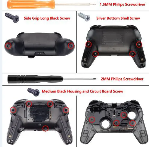 eXtremeRate Textured Red Replacement Handle Grips for Nintendo Switch Pro Controller, 3D Splashing DIY Hand Grip Shell for Nintendo Switch Pro - Controller NOT Included - GRP314