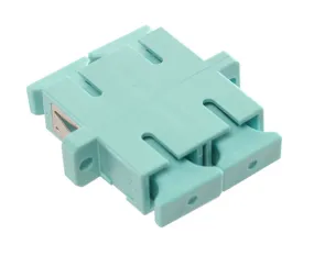 Fiber Optic Adapter, 10 Gig OM3/OM4 Multimode, SC/PC Duplex Adapter