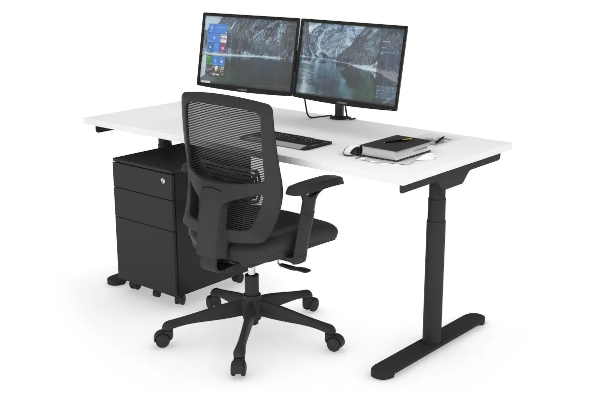 Flexi Premium Height Adjustable Single Workstation [1600L x 700W]