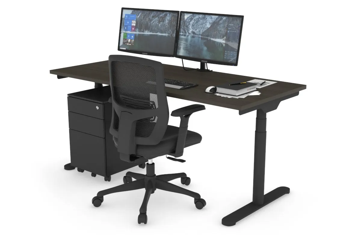 Flexi Premium Height Adjustable Single Workstation [1600L x 700W]