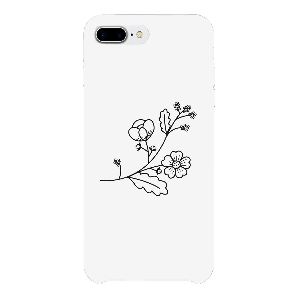 Flower White Phone Case Lovely Graphic Design For Flower Lovers