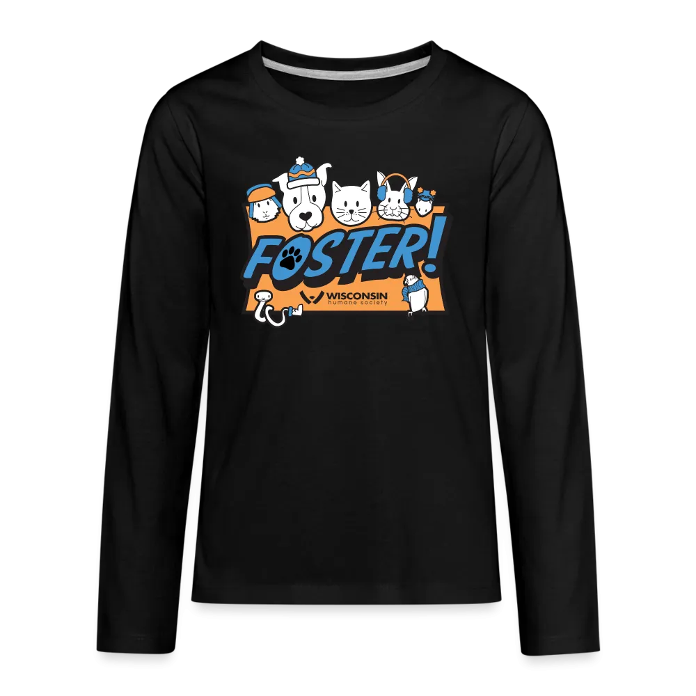 Foster Winter Logo Kids' Premium Long Sleeve T-Shirt