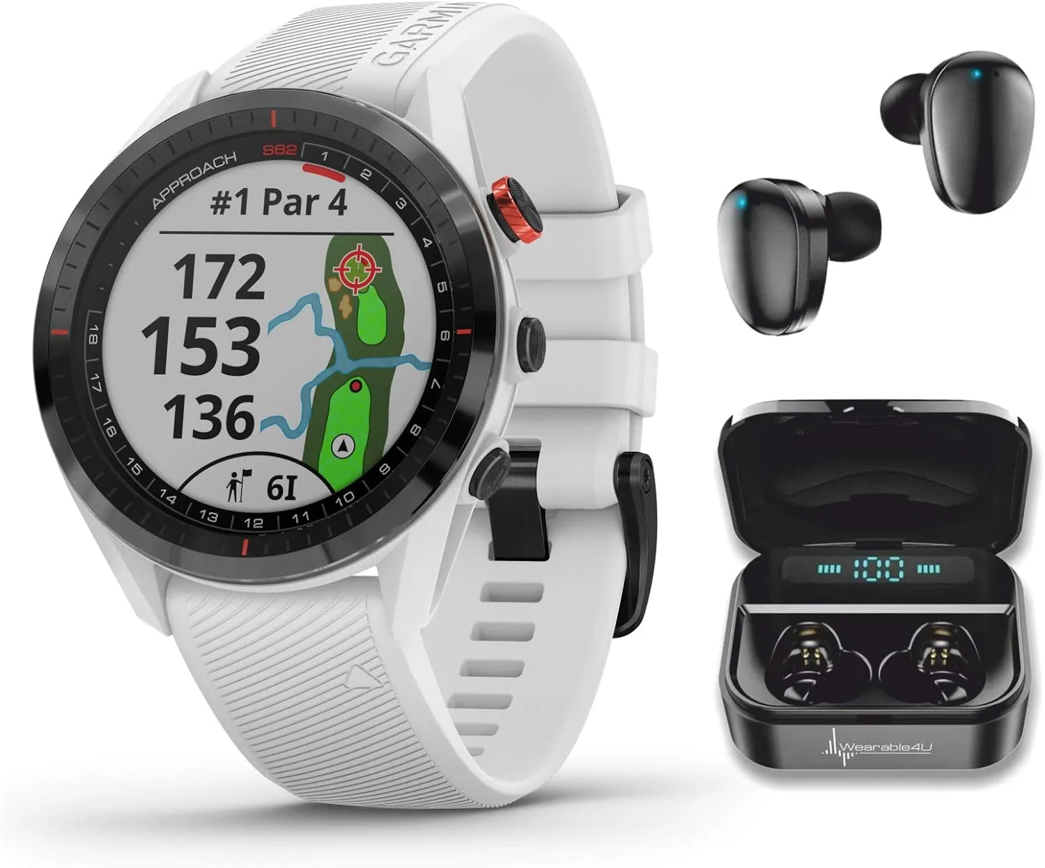 Garmin Approach S62, Premium Golf GPS Watch, Built-in Virtual Caddie, Mapping and Full Color Screen