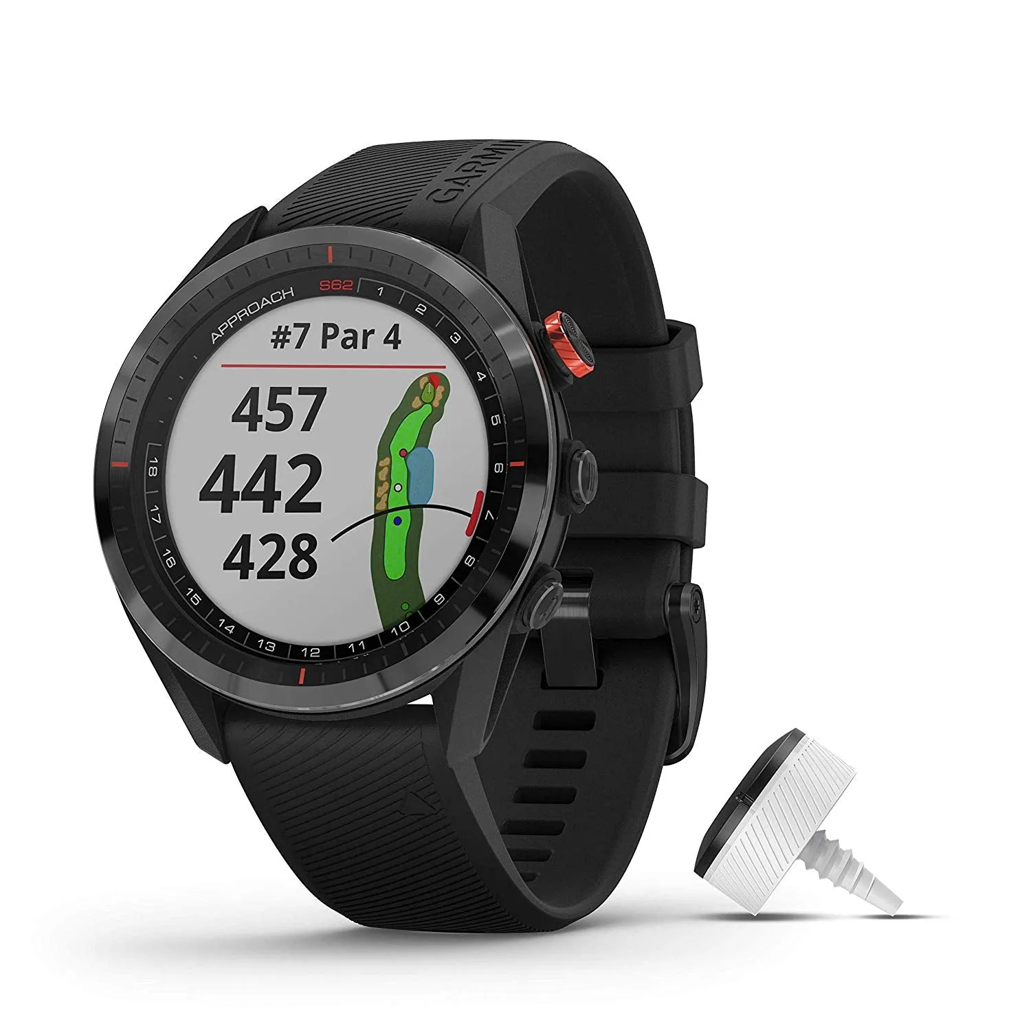 Garmin Approach S62, Premium Golf GPS Watch, Built-in Virtual Caddie, Mapping and Full Color Screen