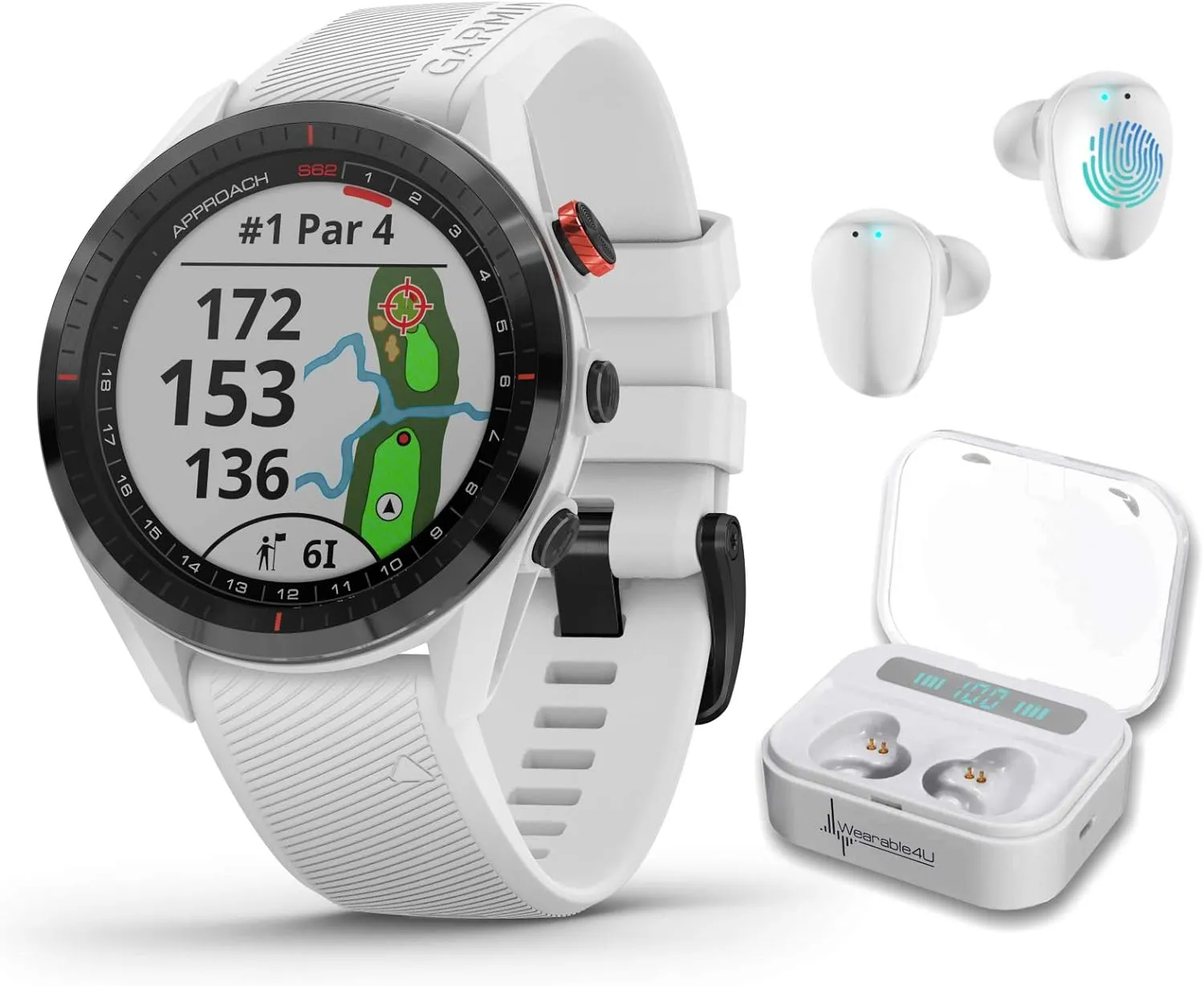 Garmin Approach S62, Premium Golf GPS Watch, Built-in Virtual Caddie, Mapping and Full Color Screen