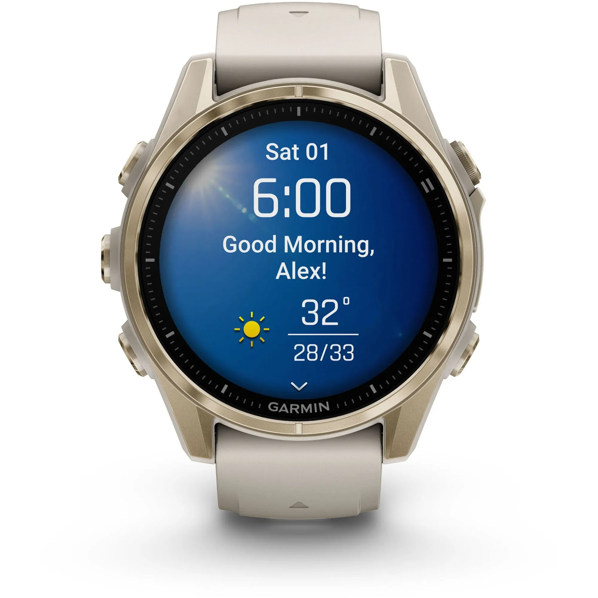 Garmin | Fenix 8 AMOLED Sapphire | Soft Gold/Fog Gray