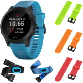 Garmin Forerunner 945 Bundle, Premium GPS Running/Triathlon Smartwatch (010-02063-10, Lime/Orange/Red)