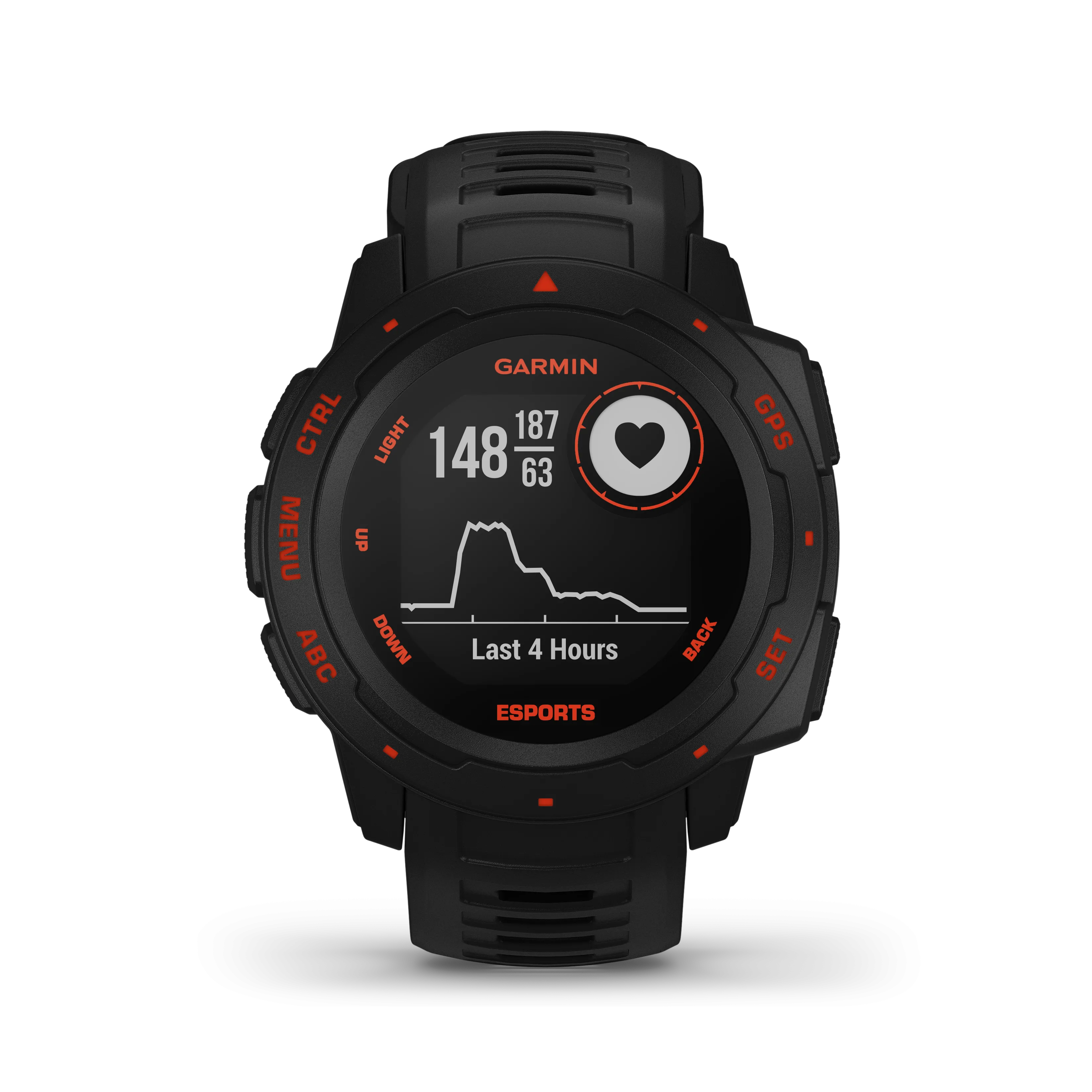 Garmin Instinct Esports Edition, Black Lava GPS Smartwatch for Esports Athletes (010-02064-73)