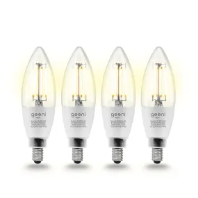 Geeni Lux E12/B11 Filament Smart Bulb - Warm White (4-Pack)