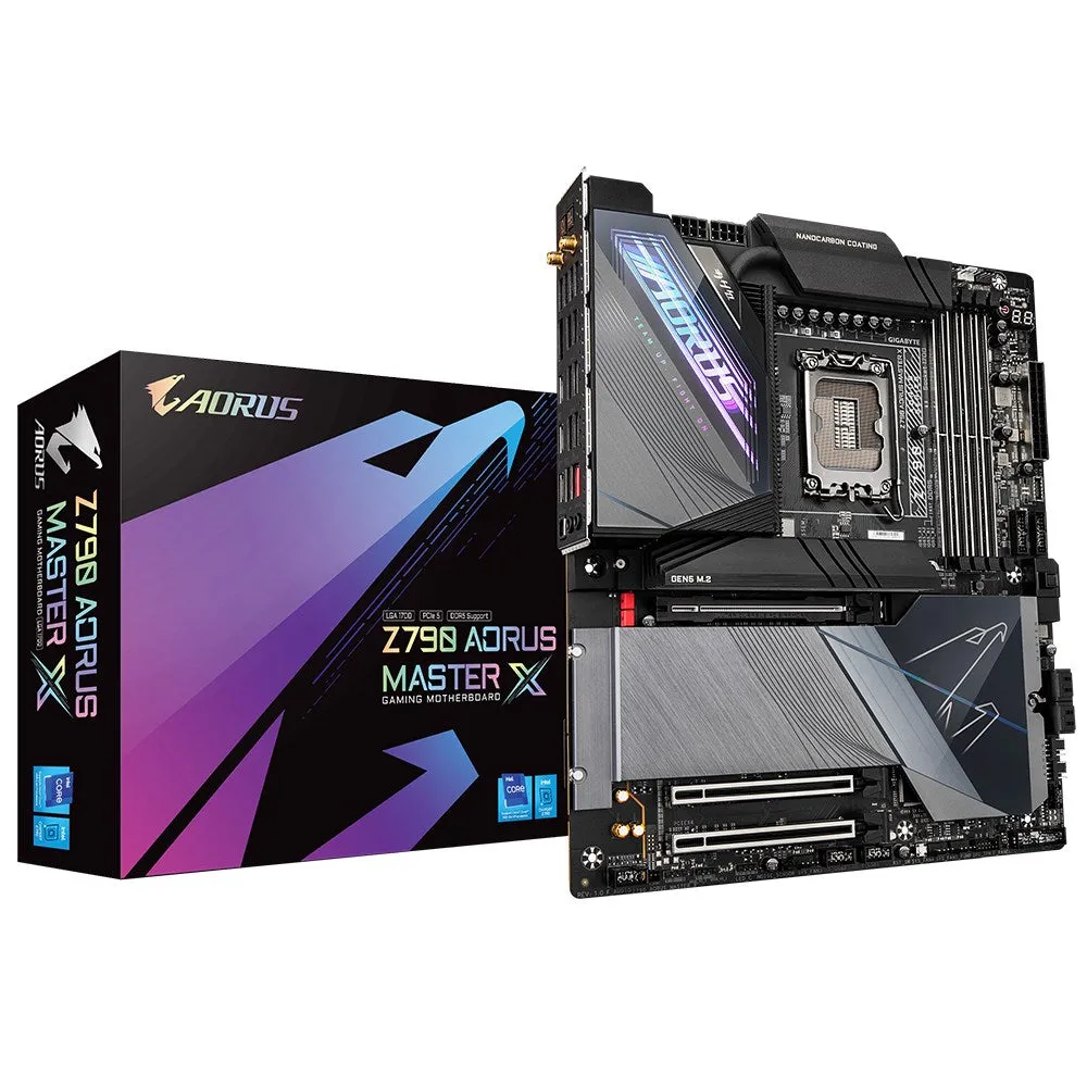 Gigabyte Z790 Aorus Master X Motherboard- Supports Intel 13Th Gen Cpus, 20 1 2 Phases Vrm, Up To 8266Mhz Ddr5 (Oc), 1X P