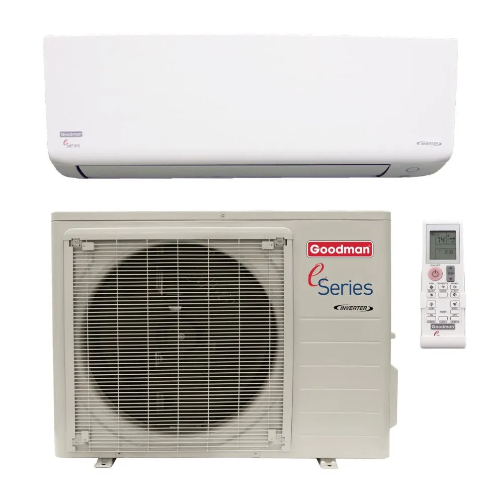 Goodman E-Series 9,000 BTU Wall Mounted Mini-Split Heat Pump System