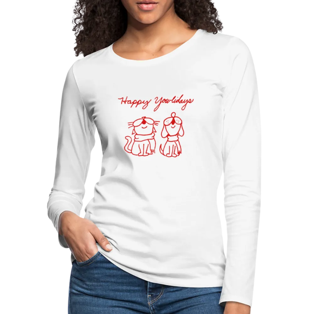 Happy Yowlidays Contoured Premium Long Sleeve T-Shirt