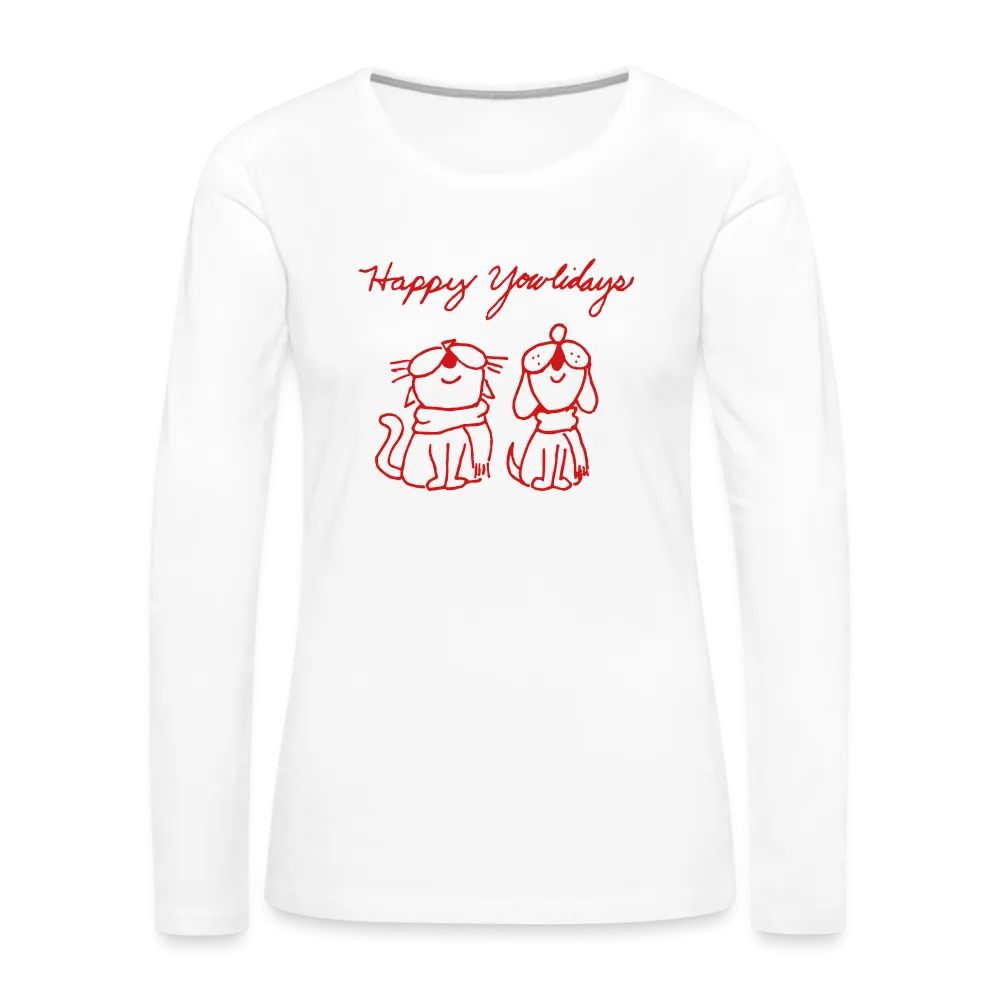 Happy Yowlidays Contoured Premium Long Sleeve T-Shirt