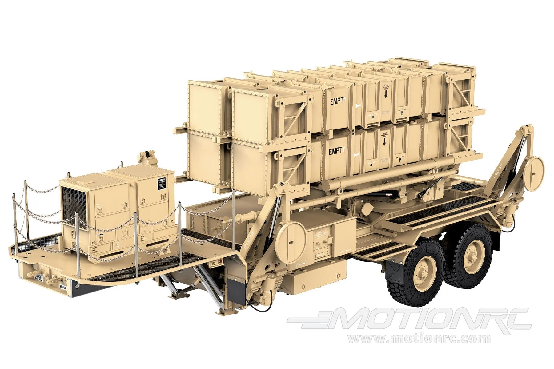 Heng Guan US Military Tan 1/12 Scale Missile Launcher Trailer - KIT