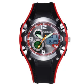 Hot OHSEN AD1309 Men Sports Watches Analog Digital Quartz 3ATM Waterproof Dive Fashion Military Watch Relogio Male Clock Gifts