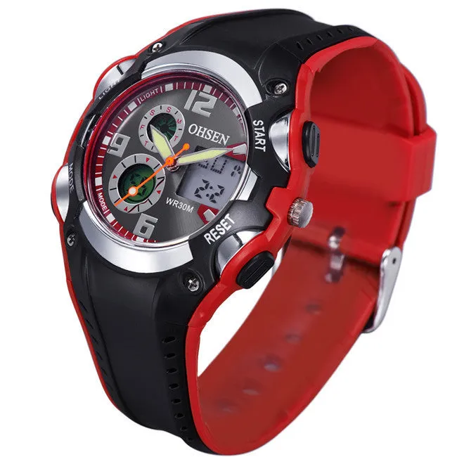 Hot OHSEN AD1309 Men Sports Watches Analog Digital Quartz 3ATM Waterproof Dive Fashion Military Watch Relogio Male Clock Gifts