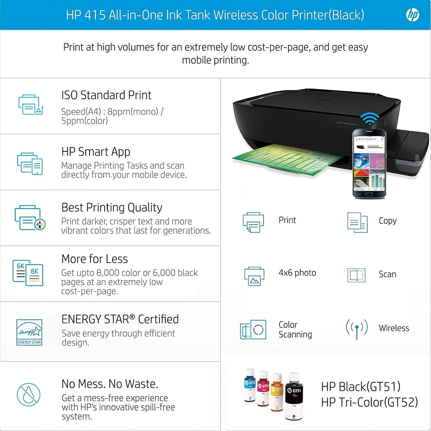 HP 415 ALL IN ONE WI-FI COLOR PRINTER