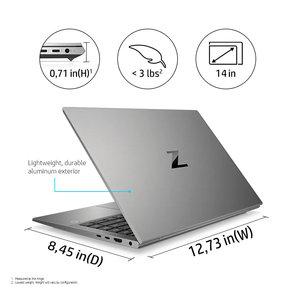 HP ZBook Firefly 14 G8 Mobile workstation 35.6 cm (14") Full HD Intel® Core™ i7 i7-1165G7 16 GB DDR4-SDRAM 1 TB SSD NVIDIA Quadro T500 Wi-Fi 6 (802.11ax) Windows 10 Pro Grey