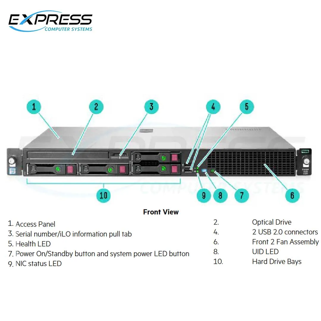 HPE ProLiant DL20 Gen9 G4560 8GB-U Non-hot Plug 2LFF 290W PS Entry Server | 871428-B21