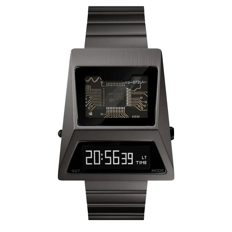 IB DESIGN Cyberpunk Metal Digital Watch