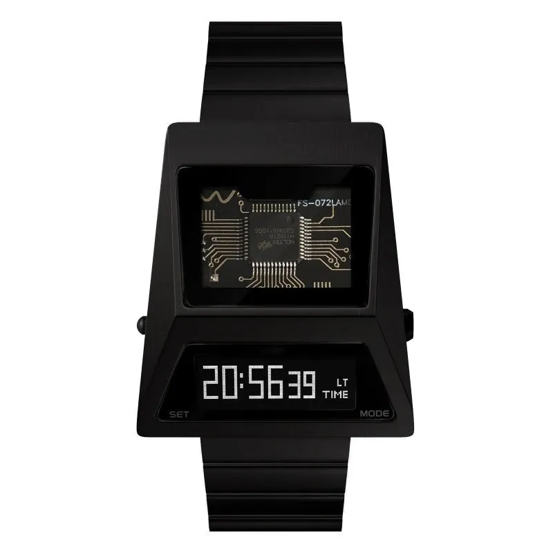 IB DESIGN Cyberpunk Metal Digital Watch