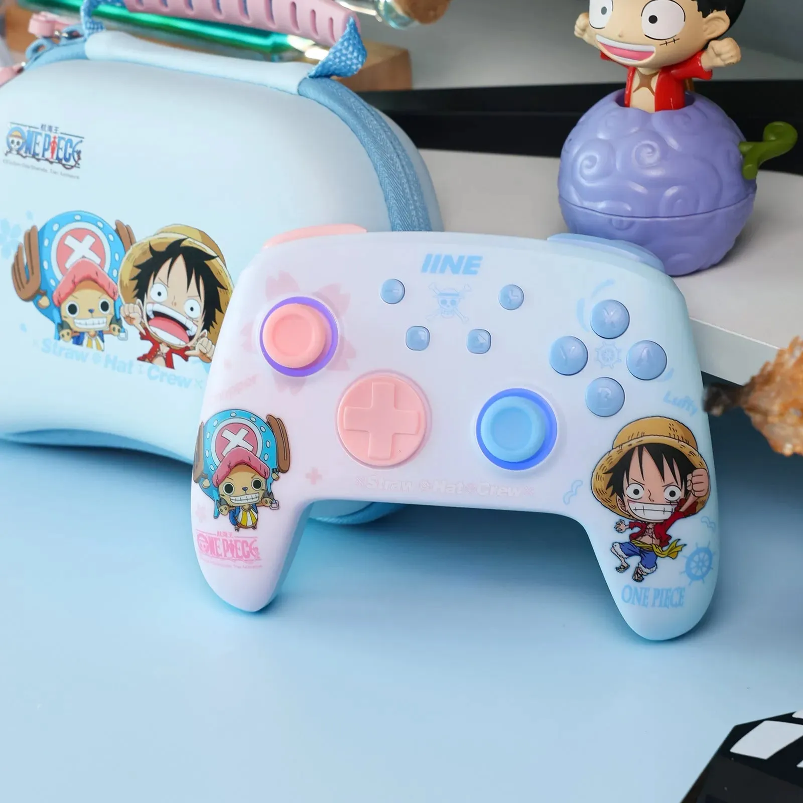 IINE Cartoon Design Wireless Pro Controller: For Switch with Amiibo, 6-Axis Motion, Turbo, Macro, and more