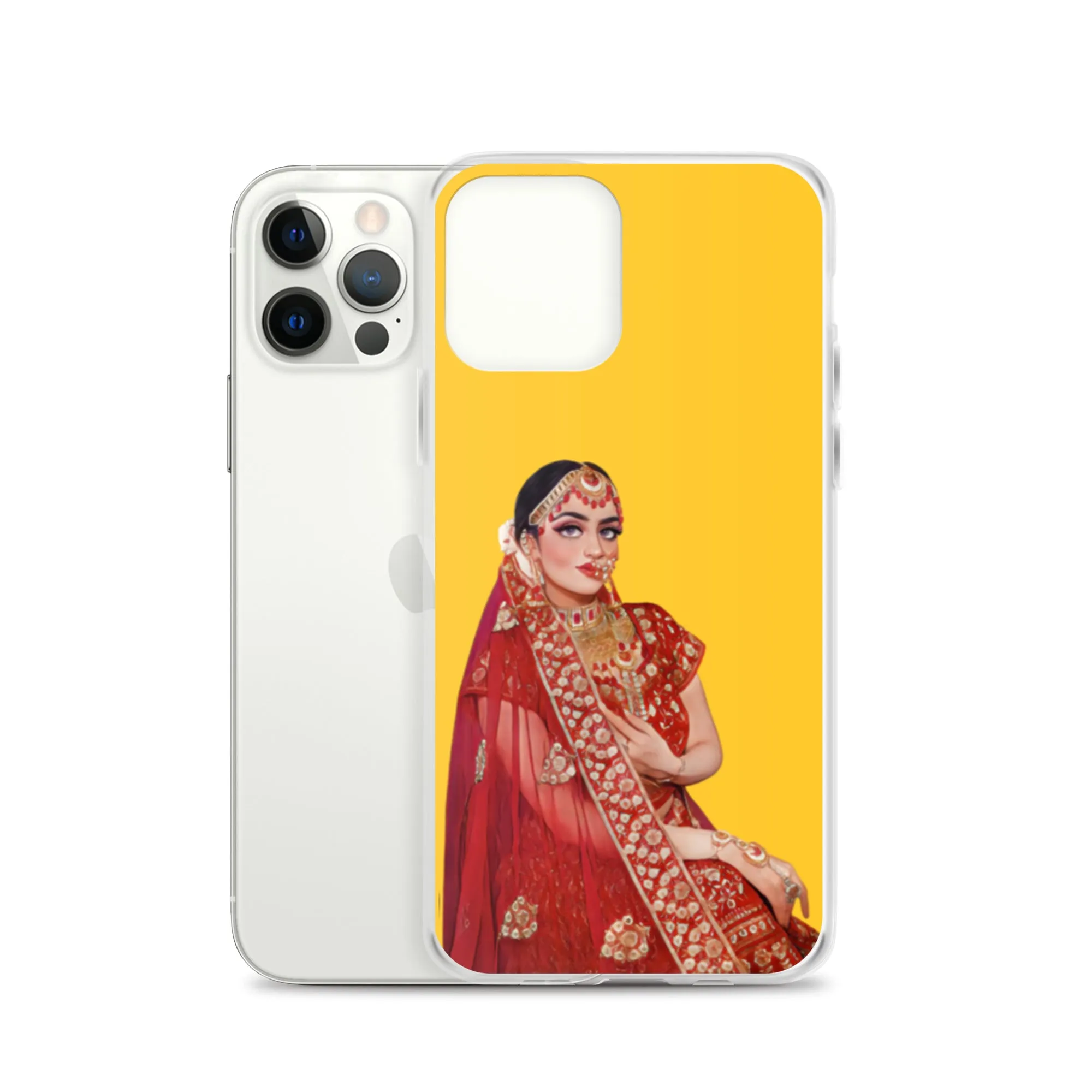 Indian Bride illustration iPhone Case