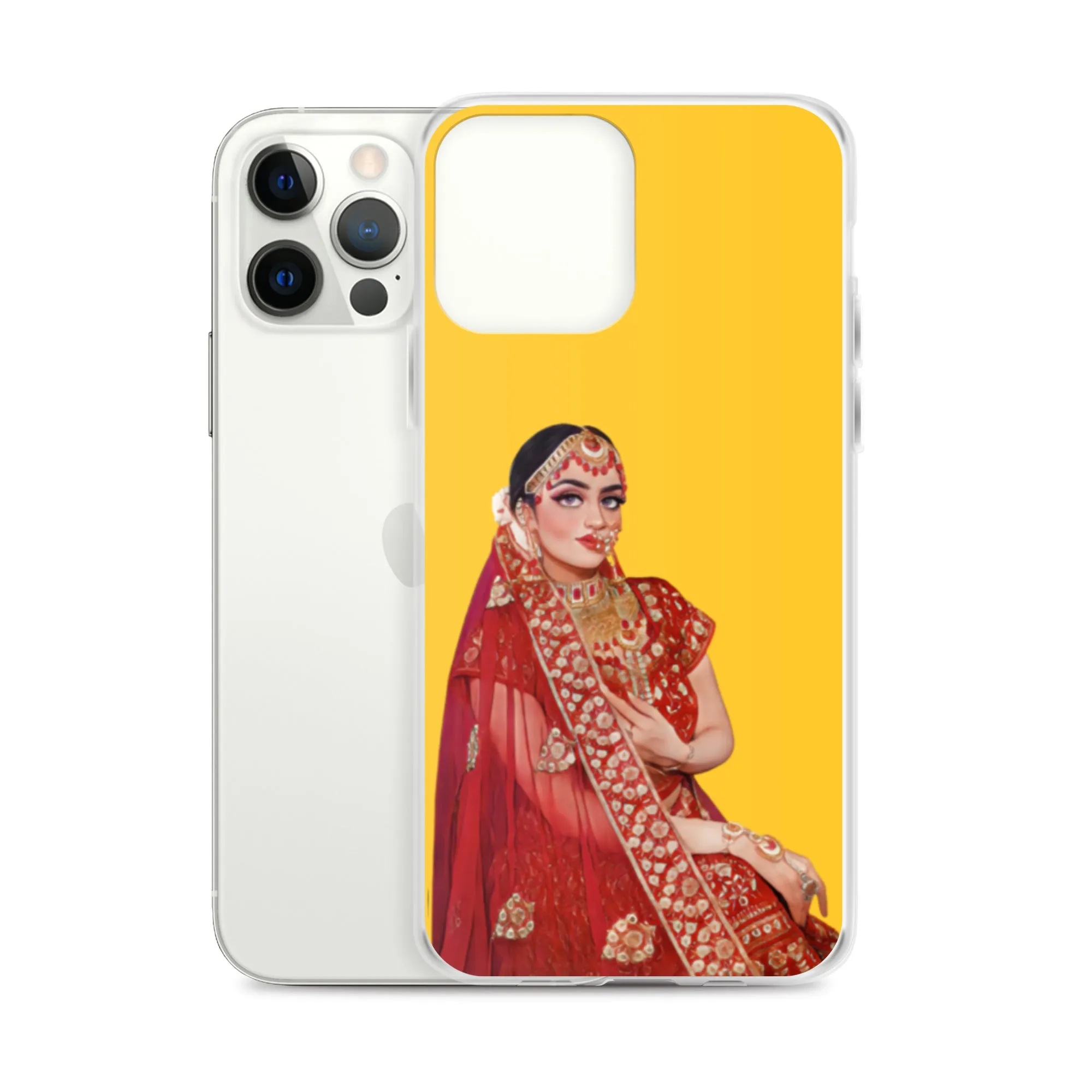 Indian Bride illustration iPhone Case